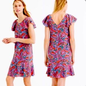 JCrew silk paisley dress